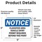 Signmission Classified Area Vehicle Entry Permit Required OSHA Notice Sign, Vinyl Decal, 5in W x 3.5in L, 2PK OS-2PACK-NS-D-35-L-10606 - alternate 6